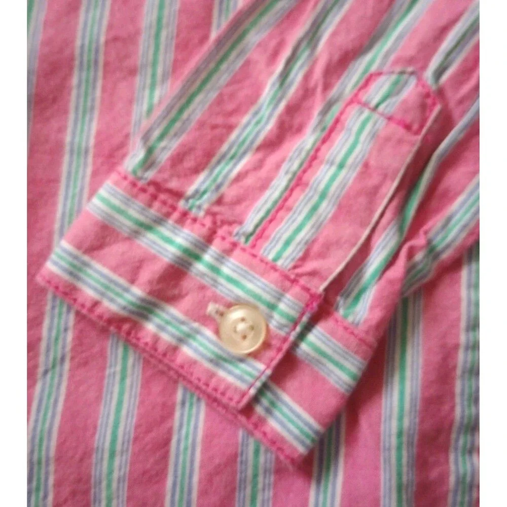Carters Pink Striped Button Down Top sz 2T Toddler Girl